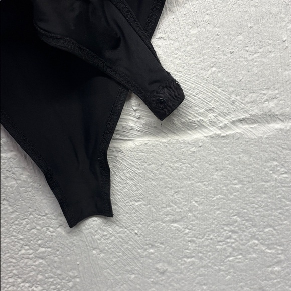 Zara Black Bodysuit cap sleeve sleeveless black sz med - Picture 2 of 5